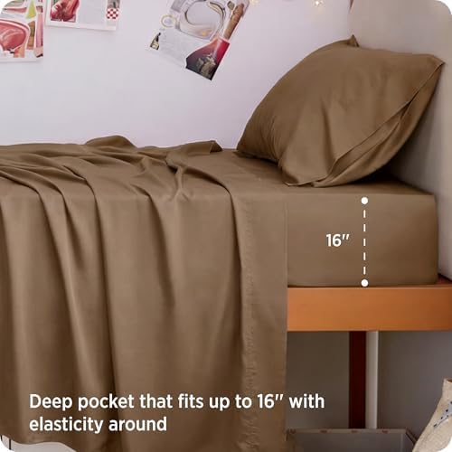 Bedsure PureWoven 100% Rayon Derived from Bamboo, Twin XL Sheets, 3 Pieces - Image 4