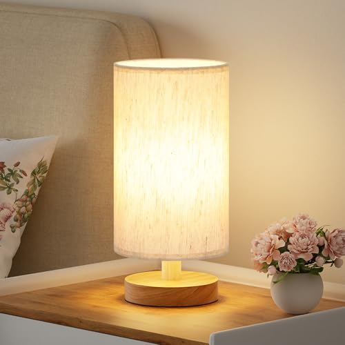 Fenmzee 9" Small Table Lamp for Bedroom - Inline Control with 3000K Bulb by Fenmzeelighting
