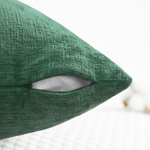 CaliTime Decorative Couch Throw Pillow Covers 16 X 16 Inches Dark Green - Image 3