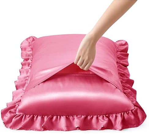 Silky Satin Ruffled Pillow Cases - Image 4
