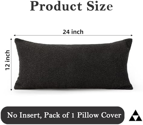 JoraLion 12x24 inch Boucle Lumbar Pillow Cover - Image 4