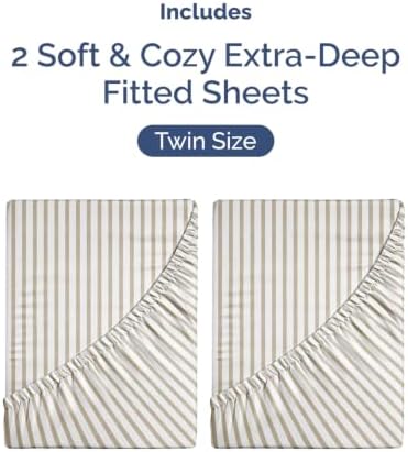 CGK Linens 2 Pack Extra Deep Twin Fitted Sheets - Image 4