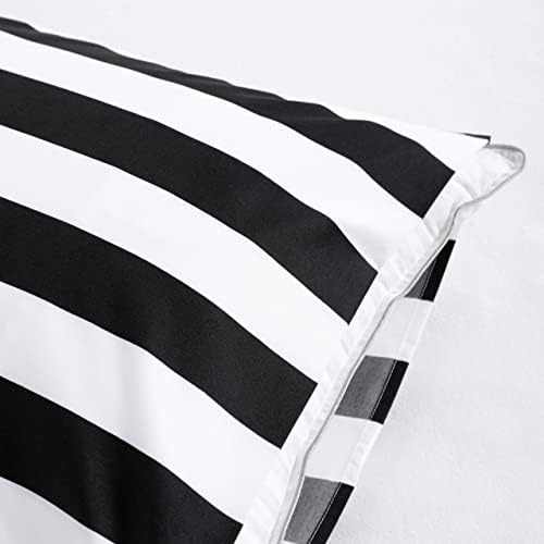 NTBAY Body Striped Pillowcase, 1800 Thread Brushed Microfiber Black and White - Image 6