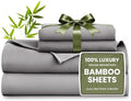 Love's cabin 4 Piece California King Size Sheet Set, 100% Rayon Derived from by Lovescabin