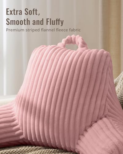 Blissful Diary Reading Pillow for Bed, Backrest Pillow, Plush Pink - Image 2