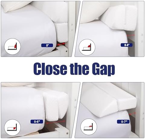 HOMBYS Wedge Pillow Headboard for Bed Gap, Foldable Bed Wedge Gap Filler Queen - Image 3