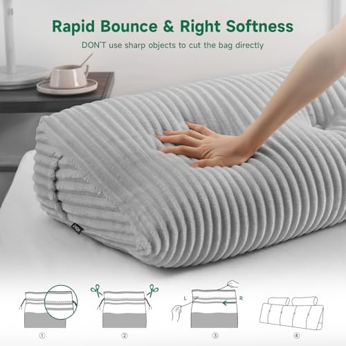 Z-hom Headboard Pillow, Wedge Backrest Cushion, Full Size, ONE Roll Pillow - Image 2