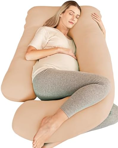 Cute Castle Cooling Cover Pregnancy Pillows, Soft U-Shape Maternity Pillow by Cute+Castle