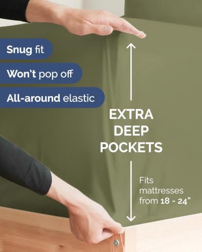 CGK Linens 2 Pack Extra Deep Twin Fitted Sheets - Image 2