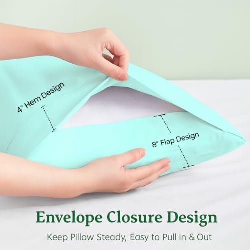 Cotton Delight Organic Cotton Body Pillow Cover 20x54 – 600 Thread Count Sateen - Image 3