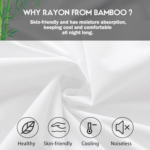 Pillowcases Queen Size 2 Pack, Cooling Viscose from Bamboo Pillow Cases - Image 2