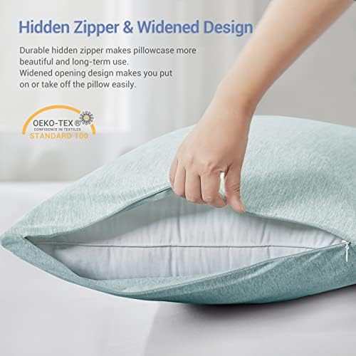 LUXEAR Cooling Pillow Cases for Hot Sleepers, King Size - Image 5