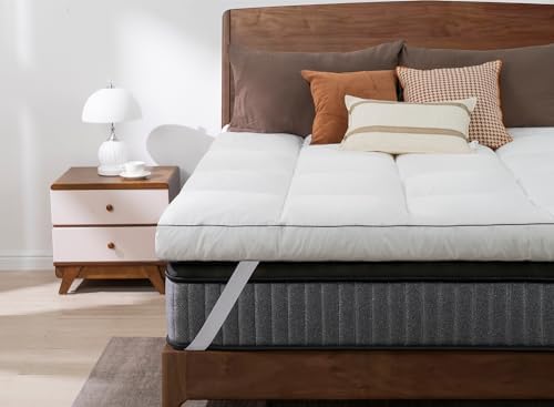 QUEEN ROSE Full Size Mattress Topper, Extra Soft Pillow Top Mattress Topper Full - Image 2