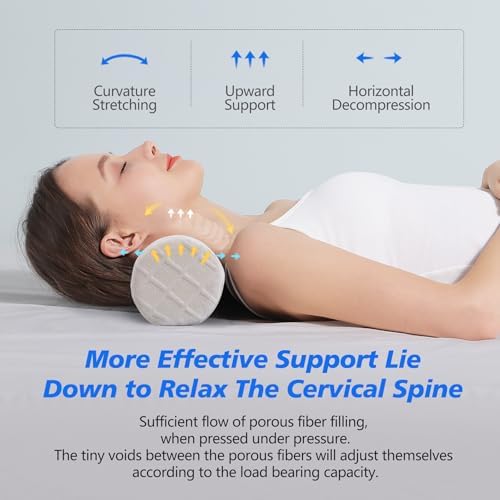 Cozyhealth 3.1" H Small Cervical Roll Pillow, Medium Soft Memory Foam Neck - Image 6