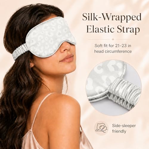Silk Sleep Mask Light Blocking Luxury 100% Mulberry 22mm Silk Eye Mask Eye - Image 4