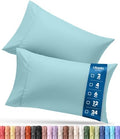 Pillow Cases King Size Set of 2, Ultra Soft Comfy Pillow Covers, Spa Blue by UTOPIABEDDING