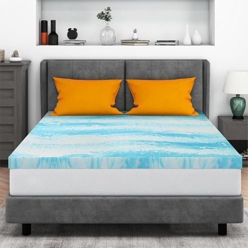 IULULU King Size Mattress Topper, 4 Inch Gel Memory Foam Topper by ComfortforLiving