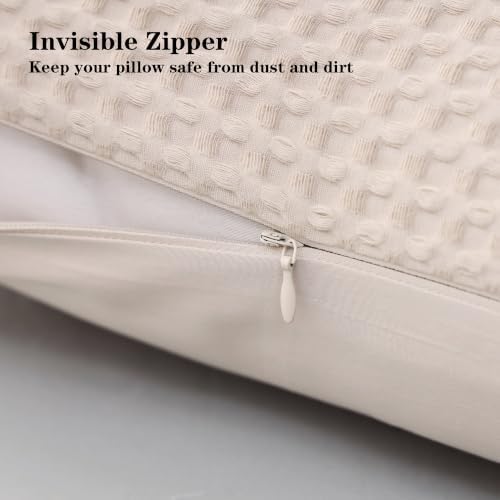 100% Cotton Waffle Weave Body Pillowcase 1 Pack, Envelope Closure, Soft & - Image 4