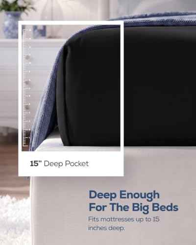 Full Fitted Sheet, Ultra Soft Fits Up to 15 Inch Deep Pocket - Image 2