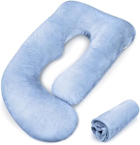 Pregnancy Pillow Cover J-shaped Replacement Pillowcase, Soft Full Body Pillow by GFU