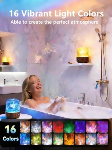 Waterproof Shower Lamp, Bluetooth Speaker, Ocean Wave Projector Light - Image 4
