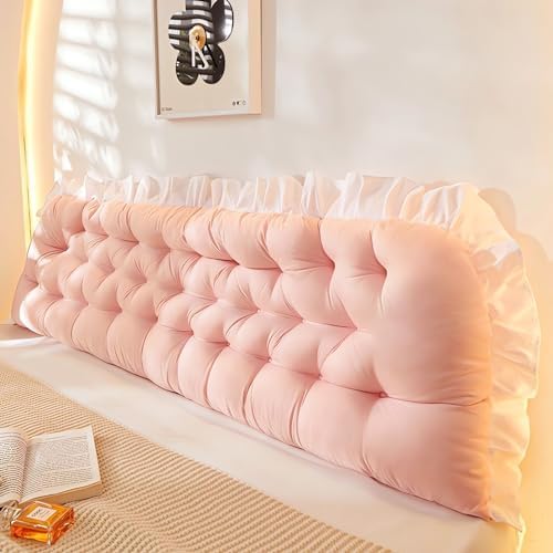 College Dorm Bed Bolster Pillow Long Reading Rectangular Headboard Pillow by LQdpdd
