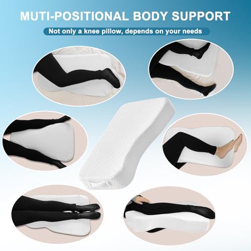 Knee Pillow for Side Sleepers, 100% Memory Foam Filling Leg Pillow for Side - Image 7