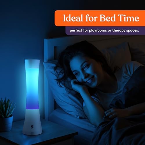 Special Supplies Sensory Light Lava Lamp for Kids and Adults – Color Changing LED Desk Lamp with Remote – Calming Night Light for Sensory Room, Bedroom, Therapy, Relaxation, Décor (White) - Image 4