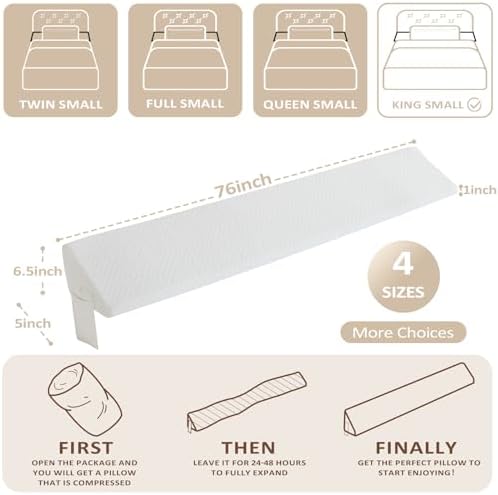 Homemate King Size（76"x6.5"x5"） Bed Wedge Pillow - Image 4