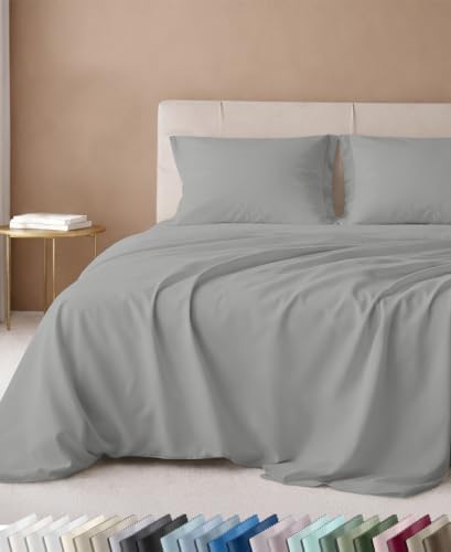 California Design Den 600 Thread Count Queen Size Bed Sheet Set, Light Grey by CaliforniaDesignDen