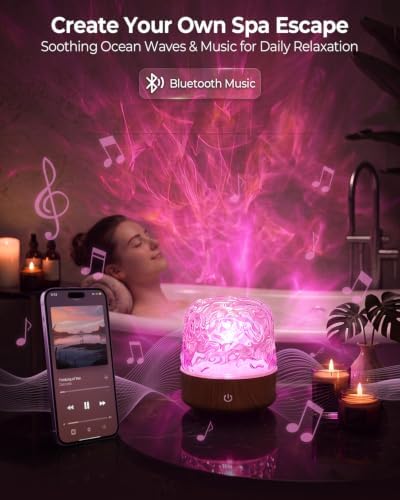 Waterproof Shower Mood Light with Bluetooth Speaker & Ocean Wave Projector - Image 2