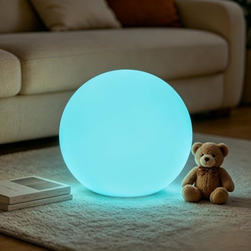 14-inch Globe Floor Lamp,Decorative LED Ball Light,Color Changing Orb Light by COPU