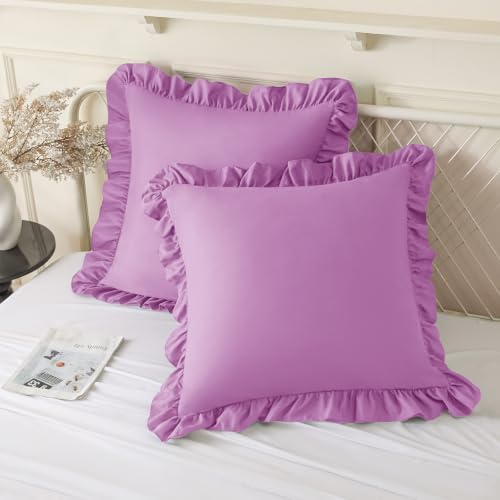 KKJIAF 2 Pack Ruffle Pillow Cases 26x26 Inches by KKJIAF