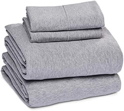 Amazon Basics 4 Piece Breathable 100% Cotton Jersey Knit Bed Sheet Set - Image 2
