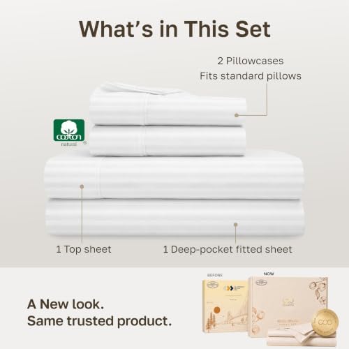 California Design Den 100% Cotton Sateen Full Size Bed Sheet Set - Image 3