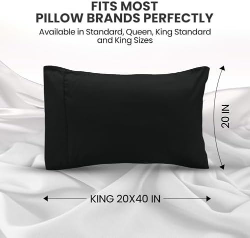 Pillow Covers King Size Set of 4, Soft and Comfy Pillow Cases - Image 2