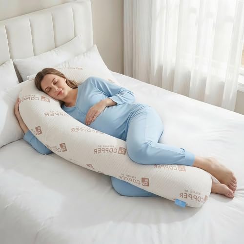 Body Pillow for Adults, Swan Bed Pillow Insert for Sleeping, 49 In by SchnauzerHome
