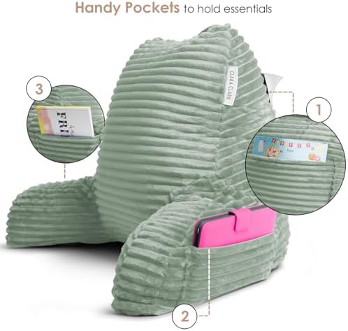 Clara Clark Reading Pillow for Bed Adult – Back Pillow for Sitting in Bed - Image 2