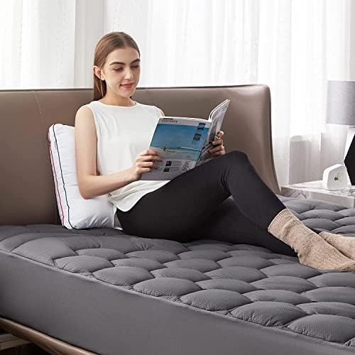 Bedsure Grey Twin Mattress Pad Cover - Image 6