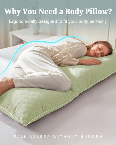 YZ HOME Long Body Pillow for Adults, Firm Body Pillow Shredded Memory Foam - Image 3