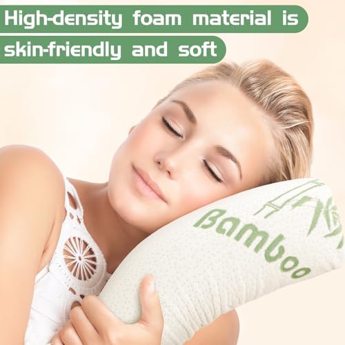 1 Pcs Memory Foam Roll Pillow Neck Bolster Cylinder Pillow, 15.8 x 5.9 Inch - Image 5