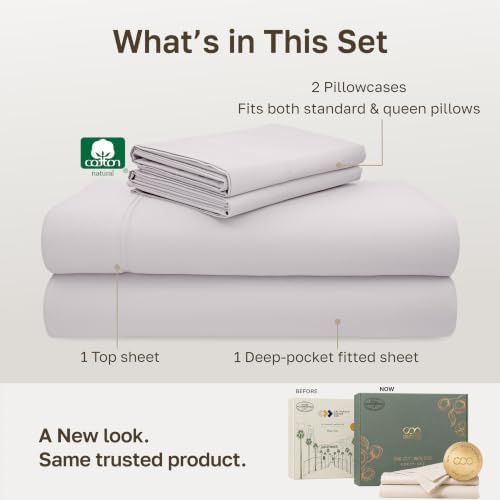 California Design Den Luxury 600 Thread Count Cotton Sheets Queen Set - Image 3