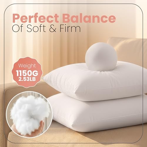 Utopia Bedding 28x28 Pillow Inserts, 2 Pack - Image 2