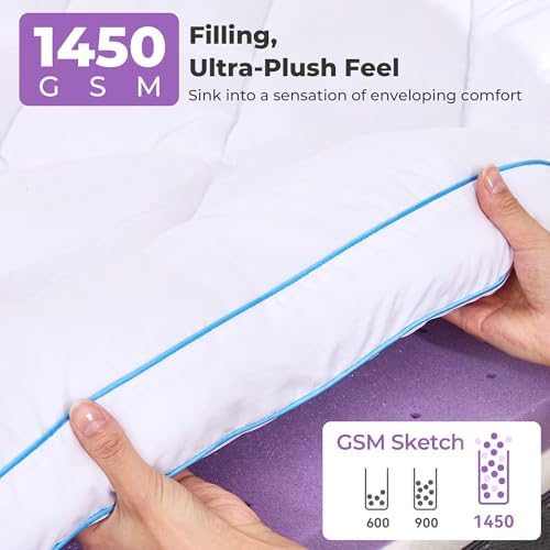 SINWEEK 5 Inch Dual Layer Memory Foam Mattress Topper Twin Size, 2 Inch Gel - Image 2