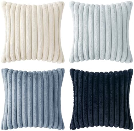 MIULEE Faux Fur Plush Decorative Throw Pillow Covers 20x20 - Image 7