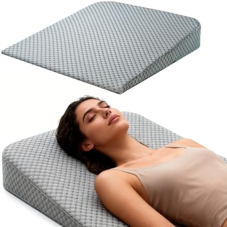 Ultra-Length Wedge Pillow– Eases Sleep Apnea, Heartburn & Back Pain 5" High by DOMSCIEN
