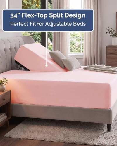CGK Linens Extra Deep Flex Top Split Head King Fitted Sheet - Image 3