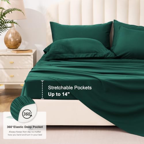 Love's cabin Plaid King Comforter Set, Dark Green - Image 4