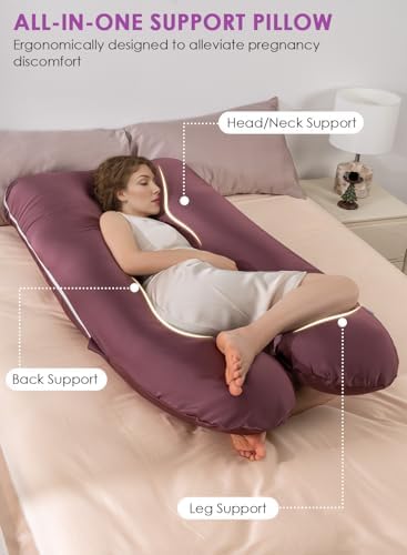 QUEEN ROSE Pregnancy Pillow, U Shaped Full Body Pillows - Image 3