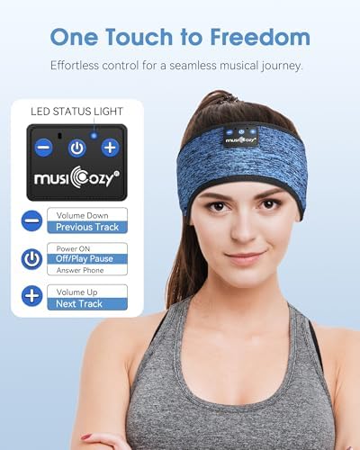 MUSICOZY Sleep Headphones Bluetooth Headband Headphones - Image 5